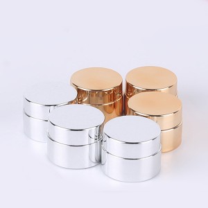 Cheapest Price China in Stock Hot Sale Diamond Shape 5g 10g 20g 30g Empty Cosmetic Packaging Luxury Cream Metalized Rose Gold Acrylic Plastic Cream Powder Jar