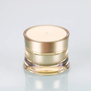OEM Factory for Powder Sifter Containers - 5g 10g gold color gel acrylic nail art polish container double wall cream jar  – Sich