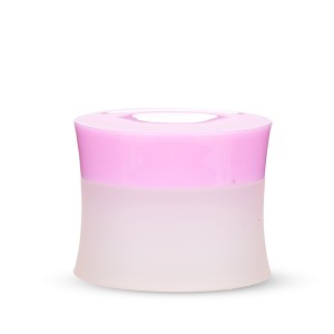 Excellent quality China Cosmetic 20g 30g 50g 100g Clear Frosted Glass Jar with Rose Gold Aluminum Lid for Body Cream Jar