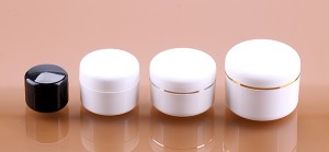 2019 China New Design China Bamboo Cap Custom Printed Cosmetic PP Plastic Cream Jar for High Quality