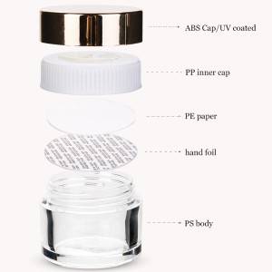 Excellent quality China 5g Acrylic Jar for Acrylic Powder Acrylic Nails Glitter Powder Jar Clear Acrylic Containers for Nail Powder