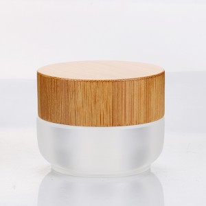 factory customized Refillable Cosmetic Containers - 15g Recyclable Acrylic Face Cream Container Small Cosmetic Pot with Bamboo Cap – Sich