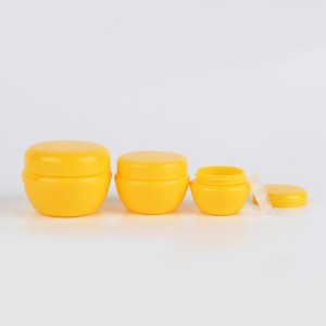 3g 5g 15g 20g 30g Yellow Unique Shaped Cosmetic Jar Personal Care Cream Container