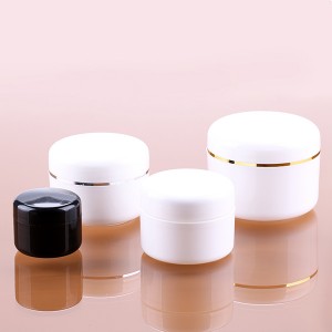 2019 China New Design China Bamboo Cap Custom Printed Cosmetic PP Plastic Cream Jar for High Quality