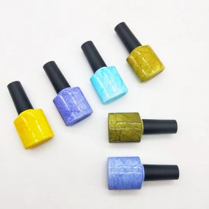 7ml glass beauty choices colored uv nail gel polish container custom design color glue bottle