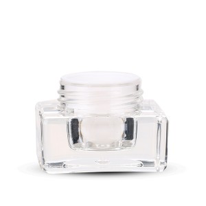Best quality China 5g 15g 30g 50g Square Cosmetic Jars with ABS Lid Acrylic for Cosmetic Containers