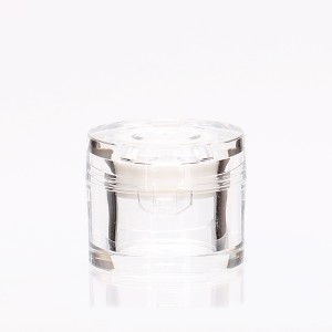 5g Acrylic Nail Polish Container Samples Glitter Powder Container for Nail Art with Sifter Clear Round Plastic Polish Jar