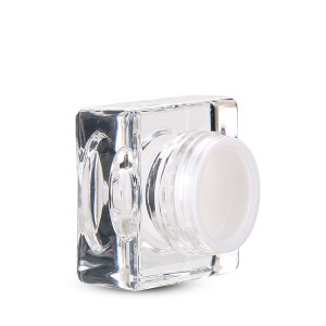 Best quality China 5g 15g 30g 50g Square Cosmetic Jars with ABS Lid Acrylic for Cosmetic Containers