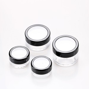 OEM Supply China UV Gel Small Round Plastic Containers Clear Acrylic Bottles for Nail Powder Art Nail Powder Bottle