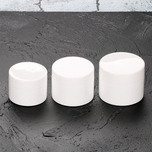 Factory Promotional China Hot Sale 50g Empty White Plastic Pet Cosmetic Jar for Cream
