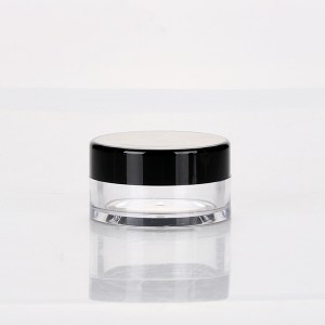 High Quality Cosmetic Bottle - 10g empty loose powder clear black cap wholesale cosmetic nail uv gel plastic jar with sifter  – Sich