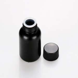 30ml Empty Black Cosmetic Packaging UV Gel Nail Polish Bottle with Different Caps