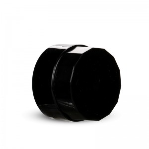 3g Mini Black Gel Nail Polish Round Shape Cream Jar Cosmetic Packaging Pot