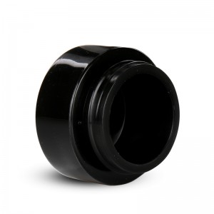 3g Mini Black Gel Nail Polish Round Shape Cream Jar Cosmetic Packaging Pot