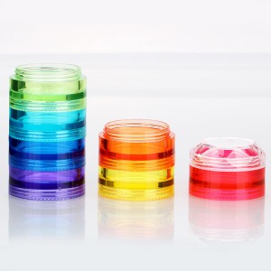 5g Empty Cosmetic Packing Jar Colorful Glitter Powder Jar Makeup PS Powder Jar With Cap