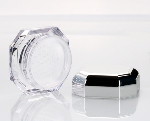 15g Double Wall Nail Polish Jars Transparent Acrylic Cosmetic Container with Silver Cap
