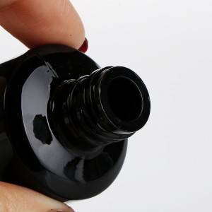 15ml Matte Black UV Nail Gel Bottle Thick Plastic Nail Beauty Polish Container