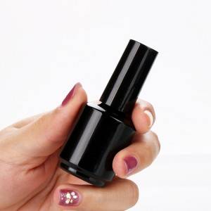 15ml Matte Black UV Nail Gel Bottle Thick Plastic Nail Beauty Polish Container