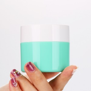 Hot sale Factory Eco Friendly Cosmetic Containers - 50g Green Plastic Nail Varnish Gel Jar Custom UV Polish Container with Screw Cap – Sich