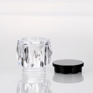 5g Clear Nail Powder Jars Designed Shape Nail Fairy Glitter Bottle with Black Cap