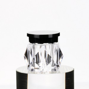 5g Clear Nail Powder Jars Designed Shape Nail Fairy Glitter Bottle with Black Cap