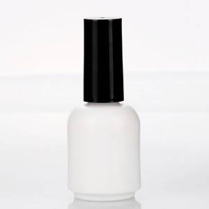 15ml White Gel Polish Nail Jar Thicken Nail UV Gel Brush Bottle Nail Art Gel Jar with Black Cap