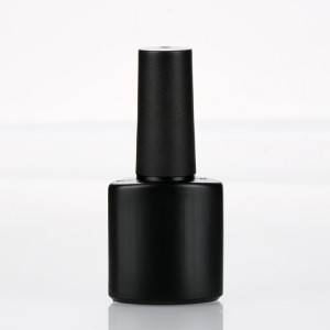 10ml Matte Black Glue Container Nail Polish UV Gel Empty Jar with Brush