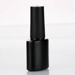 10ml Matte Black Glue Container Nail Polish UV Gel Empty Jar with Brush