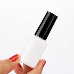 15ml Empty White Nail Polish Cylinder Plastic Bottle Custom Cosmetic Container with Cap and Brush