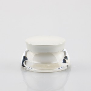 5g Clear Thick Wall Cosmetic Cream Jar White Plastic PP Liner Container