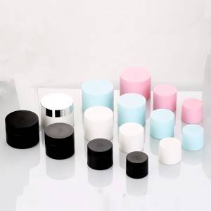 OEM 5g 15g 20g 30g 50g Facial Cream Plastic Jar Black Blue Pink White Sugar Scrub Container Body Face Lip Scrub Containers