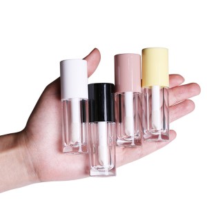 6ml big applicator lip gloss containers tube lipgloss lipstick packaging private label custom orange lip gloss wand tubes