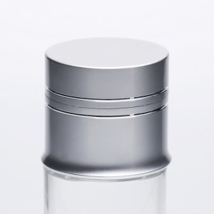 15g 30g 50g Matte Silver Empty Round Cosmetic C...