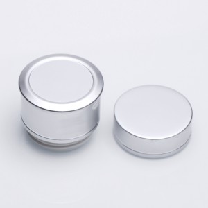 15g 30g 50g Matte Silver Empty Round Cosmetic Cream Sliver Aluminum Jar for UV Nail Gel