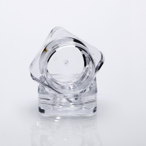 Transparent 5g empty loose powder uv gel jar glitter powder container for nail art