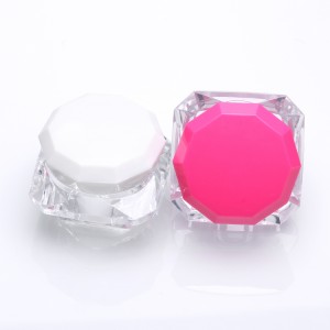 10g custom acrylic diamond-shape packaging container cosmetic cream jar