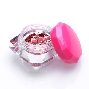 10g custom acrylic diamond-shape packaging container cosmetic cream jar