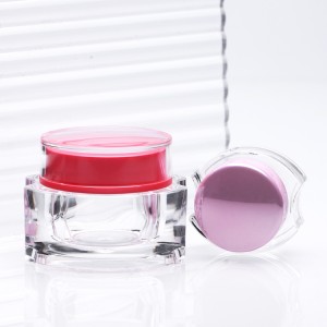 5g Low MOQ Pink Acrylic Skincare Jar Cosmetic Eye Cream Pot Small Nail Gel Bottle