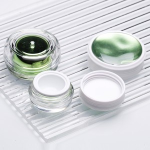 Factory supply 10g round skin care small face cream empty lip balm cosmetic acrylic empty plastic cream jar for skin care
