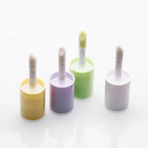 Custom logo round gloss containers twist large colorful lip glaze tube big brush head cosmetic lipgloss tubes