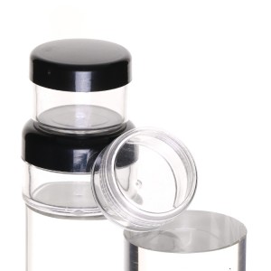 10g 15g 20g Transparent Clear Jar With Lid Mini Round Shaped Glitter Powder Jar Cosmetic Packing Jar With Lid