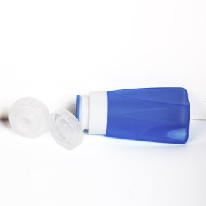 60ml Blue Colored Nail Art Gel Polish Remover Bottles Unique Shaped Plastic Bottle