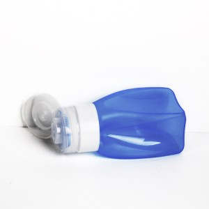 60ml Blue Colored Nail Art Gel Polish Remover Bottles Unique Shaped Plastic Bottle
