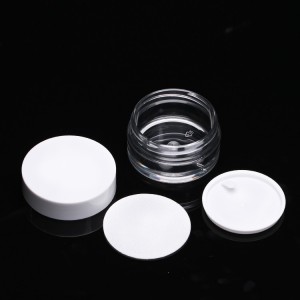 200 ml White Lid Round Plastic Makeup Containers Cosmetic Glitter Jar Manufacturer 8oz 250ml