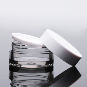 200 ml White Lid Round Plastic Makeup Containers Cosmetic Glitter Jar Manufacturer 8oz 250ml