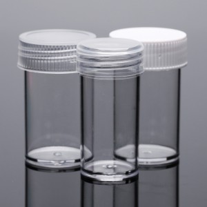 10g 15g PS Plastic Clear Cosmetic Jar Empty Refillable Glitter Pot Container For Nail Glitter Powder