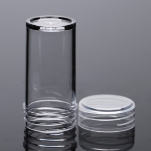 10g 15g PS Plastic Clear Cosmetic Jar Empty Refillable Glitter Pot Container For Nail Glitter Powder