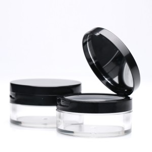 Personal 20g Empty Cosmetic Loose Powder Jar With Mirror Wholesale Plastic Packaging