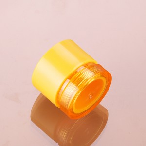 5g yellow empty high quality beauty plastic cylinder uv gel container cosmetic packing bottle for nail polish