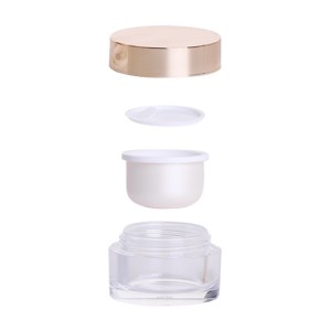 5g 10g 15g 30g 50g transparent double acrylic wall cream jar custom nail glue container with pp liner